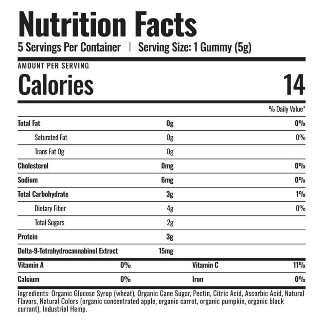 15MG Zkittlez Delta 9 THC Gummies