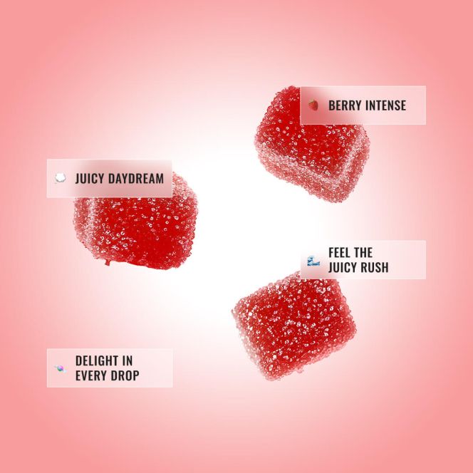 25MG Strawberry Cough Delta 8 THC Gummies