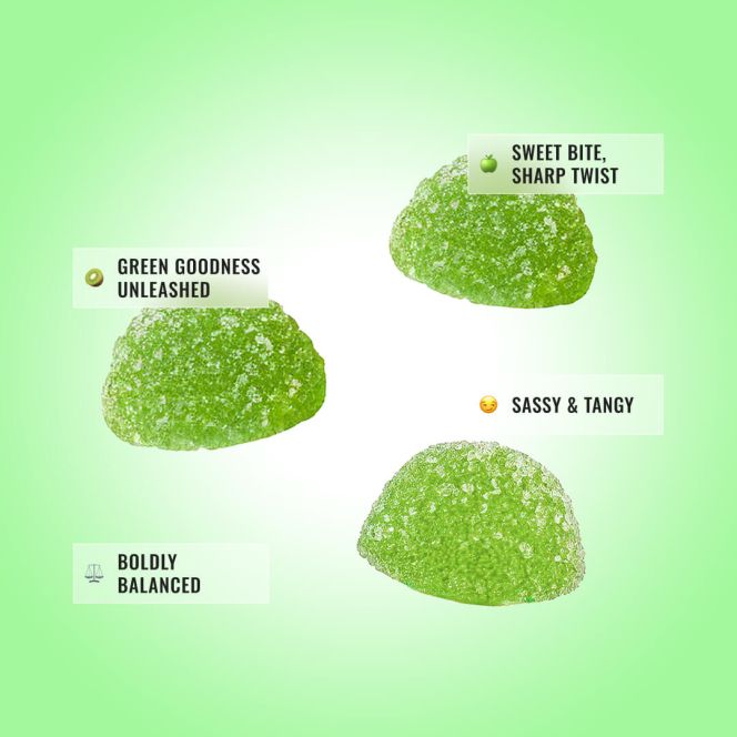 15MG Sour Apple Delta 9 THC Gummies